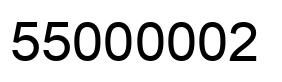 Número 55000002 imagen negro
