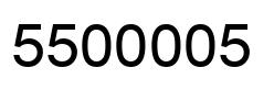 Number 5500005 black image