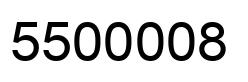 Number 5500008 black image