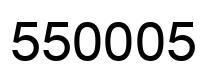 Number 550005 black image