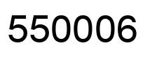 Number 550006 black image