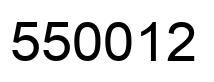 Number 550012 black image