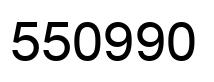 Number 550990 black image