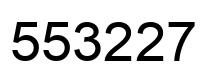 Number 553227 black image