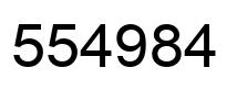 Number 554984 black image