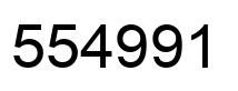 Number 554991 black image