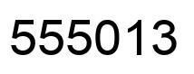 Number 555013 black image