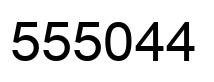 Number 555044 black image