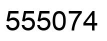 Number 555074 black image