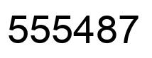 Number 555487 black image