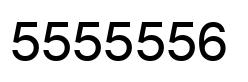 Number 5555556 black image