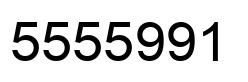 Number 5555991 black image