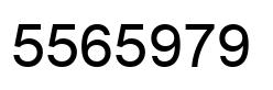 Number 5565979 black image