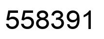 Number 558391 black image