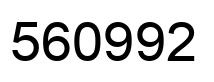 Number 560992 black image