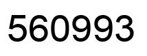 Number 560993 black image