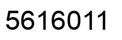 Number 5616011 black image