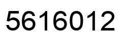 Número 5616012 imagen negro