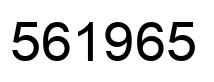 Number 561965 black image