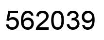 Number 562039 black image
