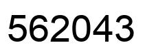 Number 562043 black image