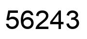 Number 56243 black image