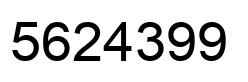 Number 5624399 black image