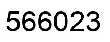 Number 566023 black image