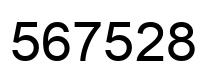 Number 567528 black image