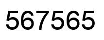 Number 567565 black image
