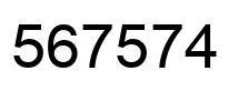 Number 567574 black image