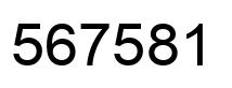 Número 567581 imagen negro