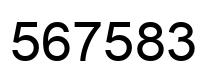 Number 567583 black image