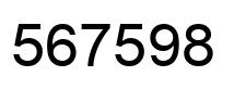 Número 567598 imagen negro