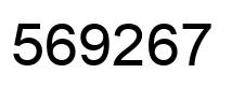 Number 569267 black image