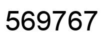 Número 569767 imagen negro