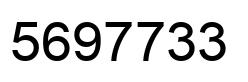 Número 5697733 imagen negro