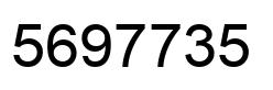 Número 5697735 imagen negro