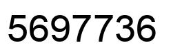 Number 5697736 black image