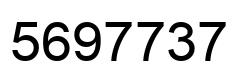 Number 5697737 black image