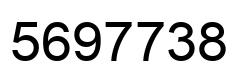 Number 5697738 black image