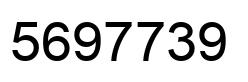 Number 5697739 black image