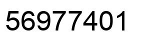 Number 56977401 black image