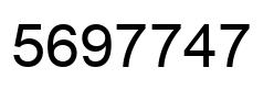 Número 5697747 imagen negro