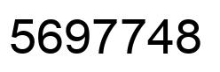 Número 5697748 imagen negro