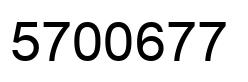 Number 5700677 black image