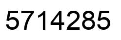 Number 5714285 black image