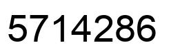 Number 5714286 black image