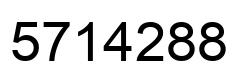 Number 5714288 black image