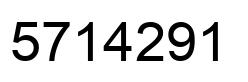 Number 5714291 black image